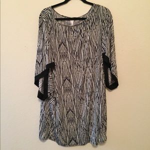 Plus Swim Cover-up With Kimono Sleeves